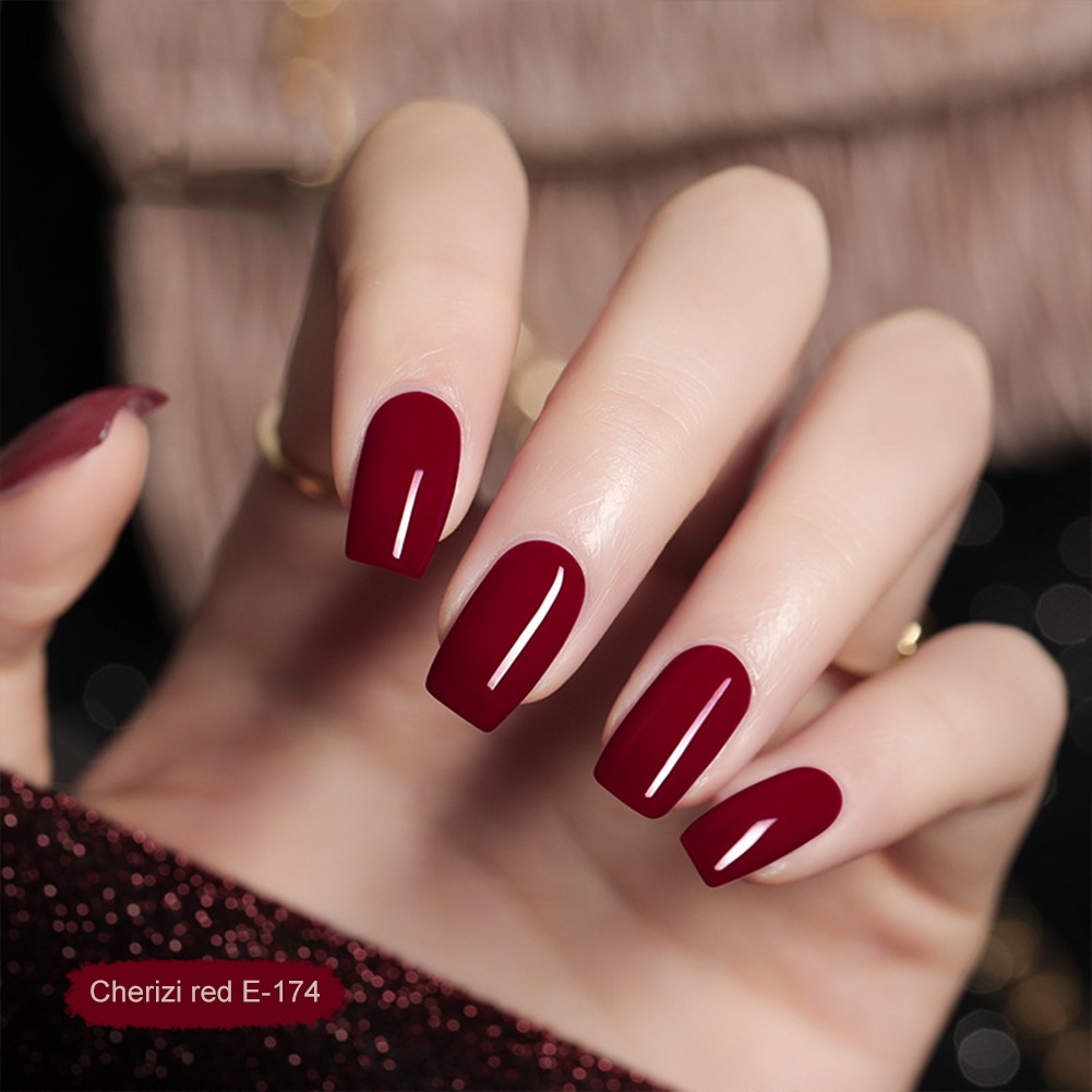 Sơn móng tay gel ANNIES Goya tông màu đỏ cherry hong khô dưới đèn UV bền màu thời trang 2022