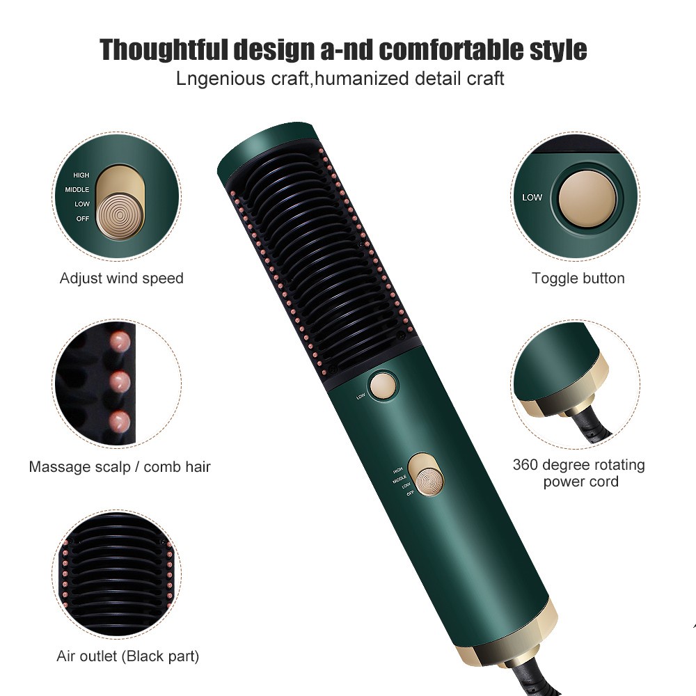 Ubeator Lược Điện Chải Thẳng Tóc 3 Trong 1