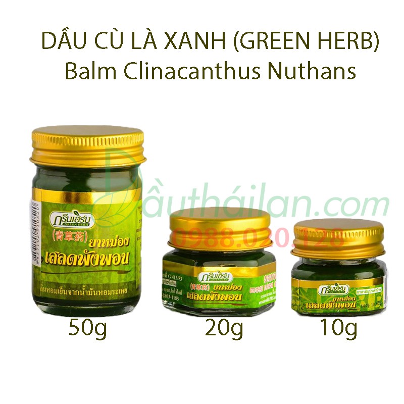 Dầu cù là xanh Green Herb - Balm Clinacanthus Nuthans