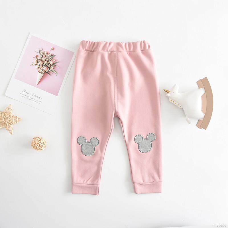 Quần Legging Cotton Lưng Thun In Họa Tiết Hoạt Hình Cho Bé Gái