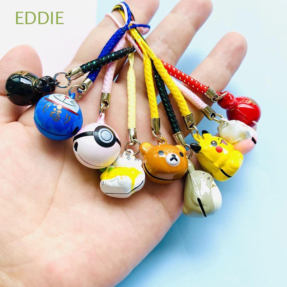 EDDIE Mobile Phone Accessories Phone Bell Straps Phone Charm Bell Pendant Mobile Phone Straps Kawaii Bell Cartoon Pattern Diy Keychain for Phone Novelty Gift Anime Lucky Cat Phone Lanyard