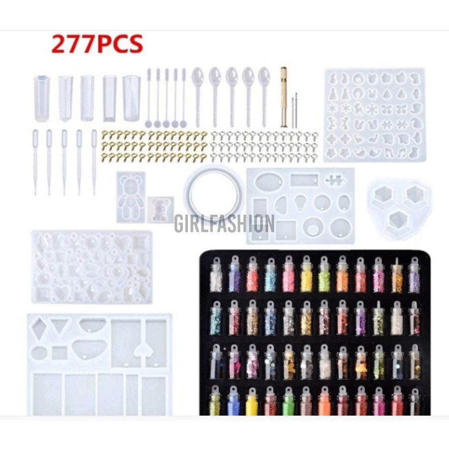 Bộ 277 Khuôn Silicone Làm Mặt Trang Sức Diy