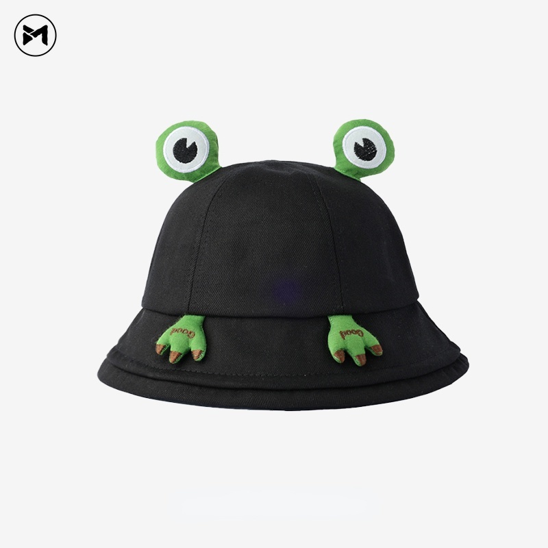 Nón Tai Bèo Hình Chú Ếch Dễ Thương Bằng Cotton Cho Nữ