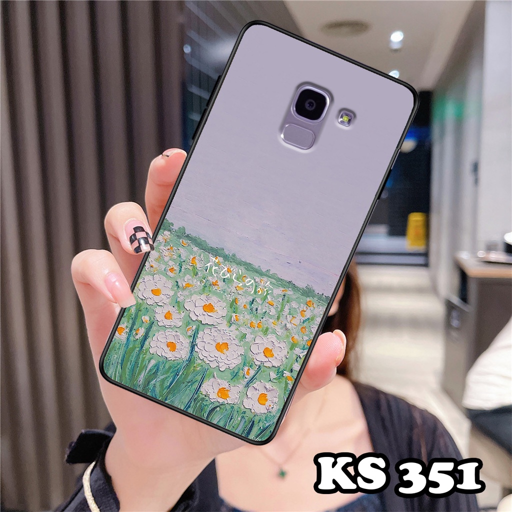 Ốp lưng Samsung A6 2018 - Samsung A6 Plus - Ốp Samsung in hình Cánh đồng hoa - Chất liệu TPU siêu bền