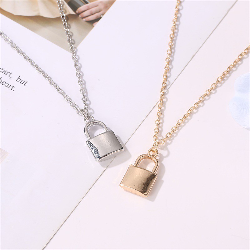 Korean Style Electroplated Padlock Pendant