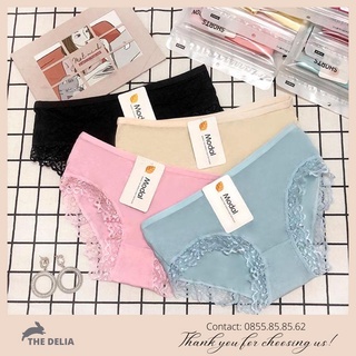 Combo 10 quần lót nữ cotton phối viền ren cao cấp mềm mịn thoáng mát