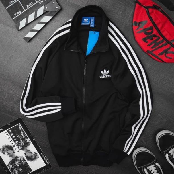 HÌNH THẬT - ÁO KHOÁC ADIDAS 3 SỌC , ÁO KHOÁC ĐEN SỌC TRẮNG GIÁ RẺ