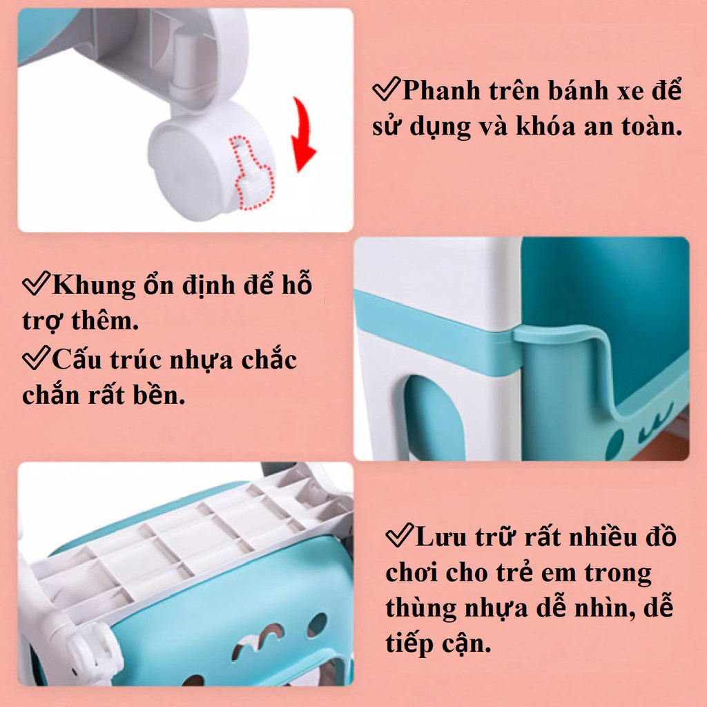 Kệ nhựa 3 tầng đa năng kích thước 95x39,5x25cm