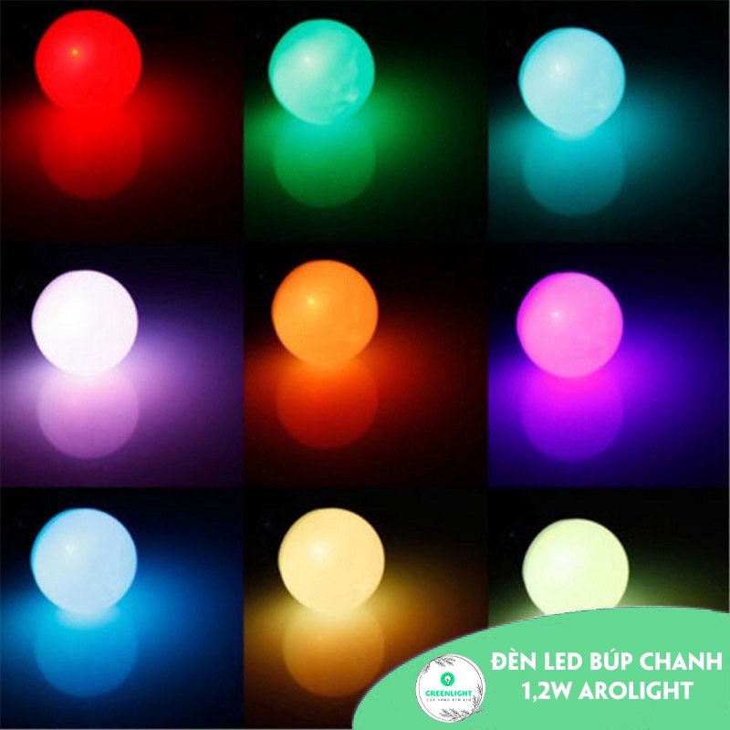 Bóng Đèn LED Búp Chanh 1.2W Arolight, đủ màu sắc đẹp lung linh, trang trí quán cà phê, shop, sân vườn thêm nổi bật