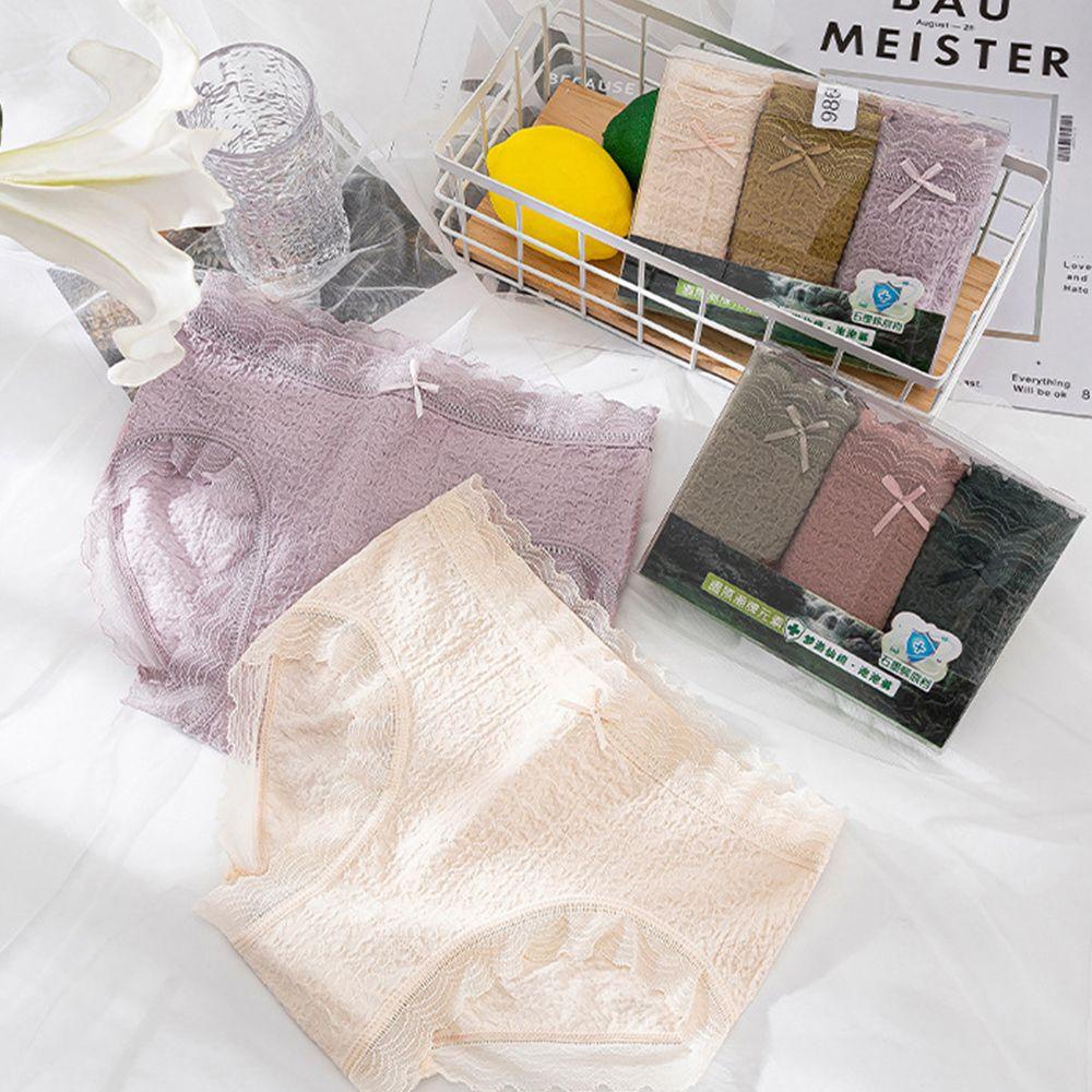 OCEANMAP Quần Lót Ren Thoáng Khí Màu Sắc Thời Trang Cho Nữ