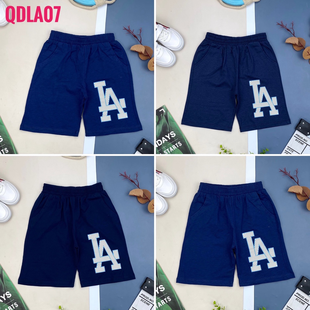 Quần cotton bé trai LITIBABY, in chữ LA, size đại 8/16 tuổi