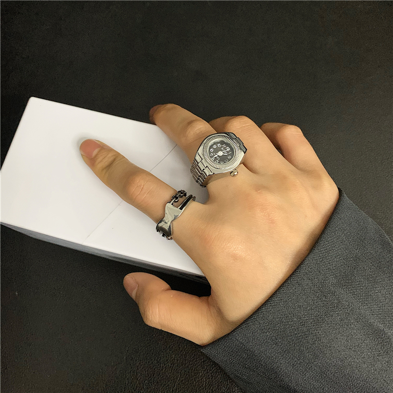 Nhẫn Đồng Hồ 22F630 Phong Cách Harajuku Hàn Quốc Dành Cho Nam Và Nữ