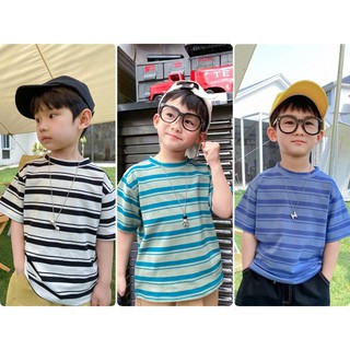 ✅HÀNG QUẢNG CHÂU CAO CẤP, ÁO THUN BÉ TRAI SỌC NGANG QUẢ ĐỊA CẦU A52