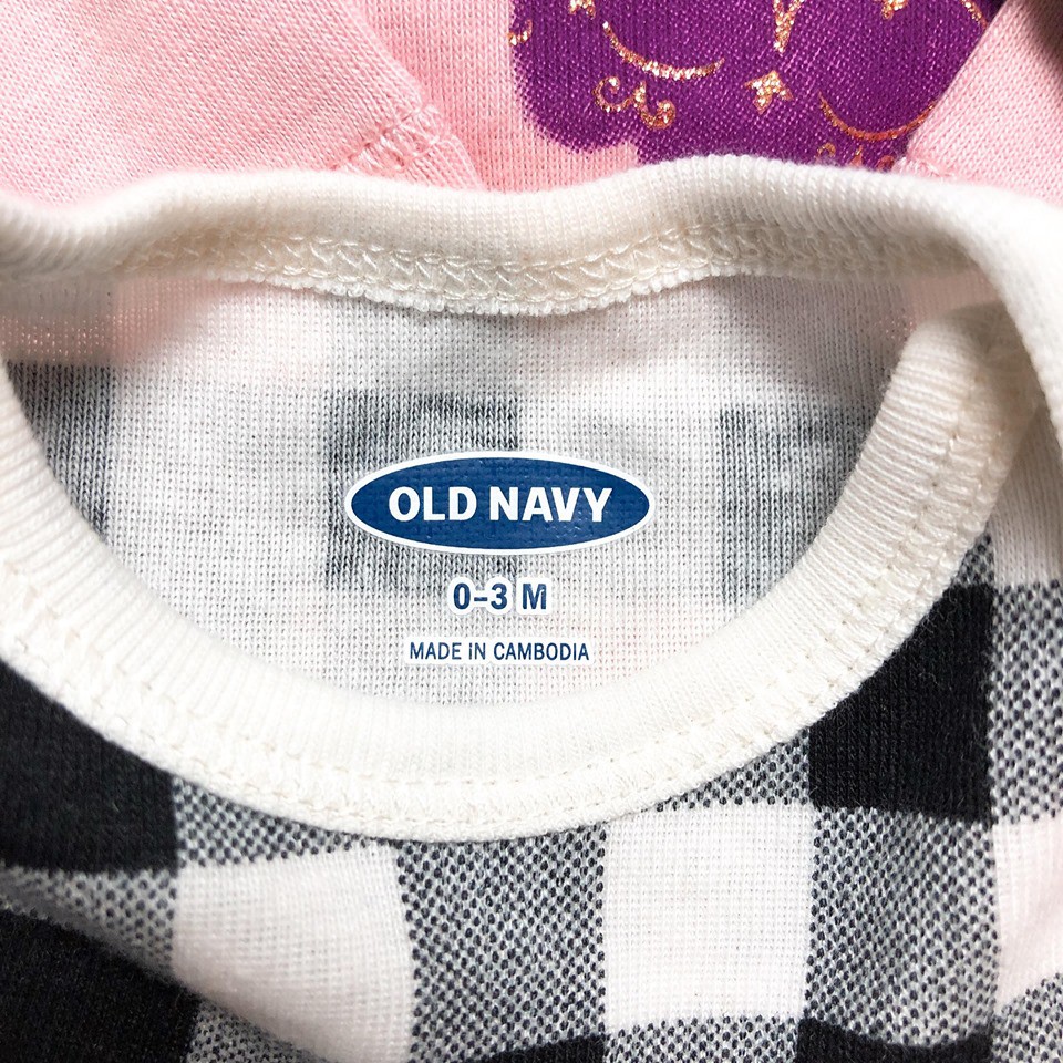 Bodysuit dài tay Old Navy xuất xịn made in Cambodia cho bé trai