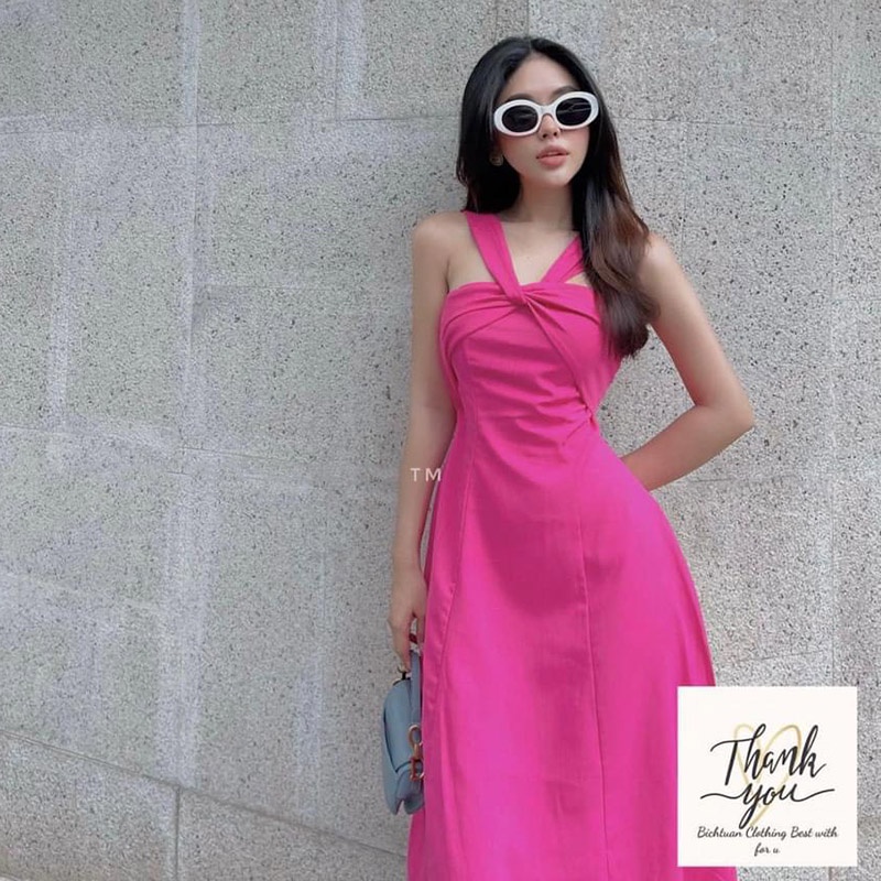 Váy Thô Cổ Yếm Dáng Dài Hàng Quảng Châu V1038-Teen 888