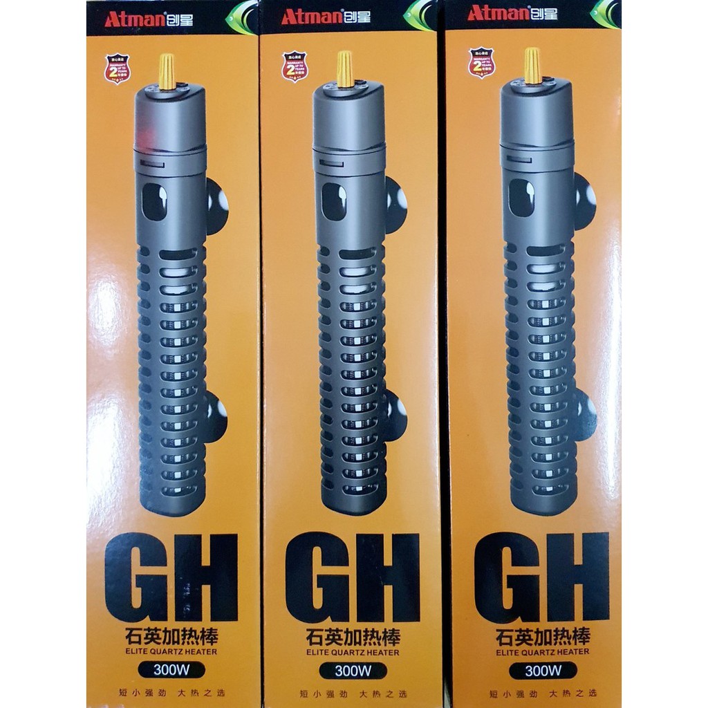 SƯỞI HỒ CÁ ATMAN GH 300W CÓ VỎ BỌC BẢO VỆ AN TOÀN
