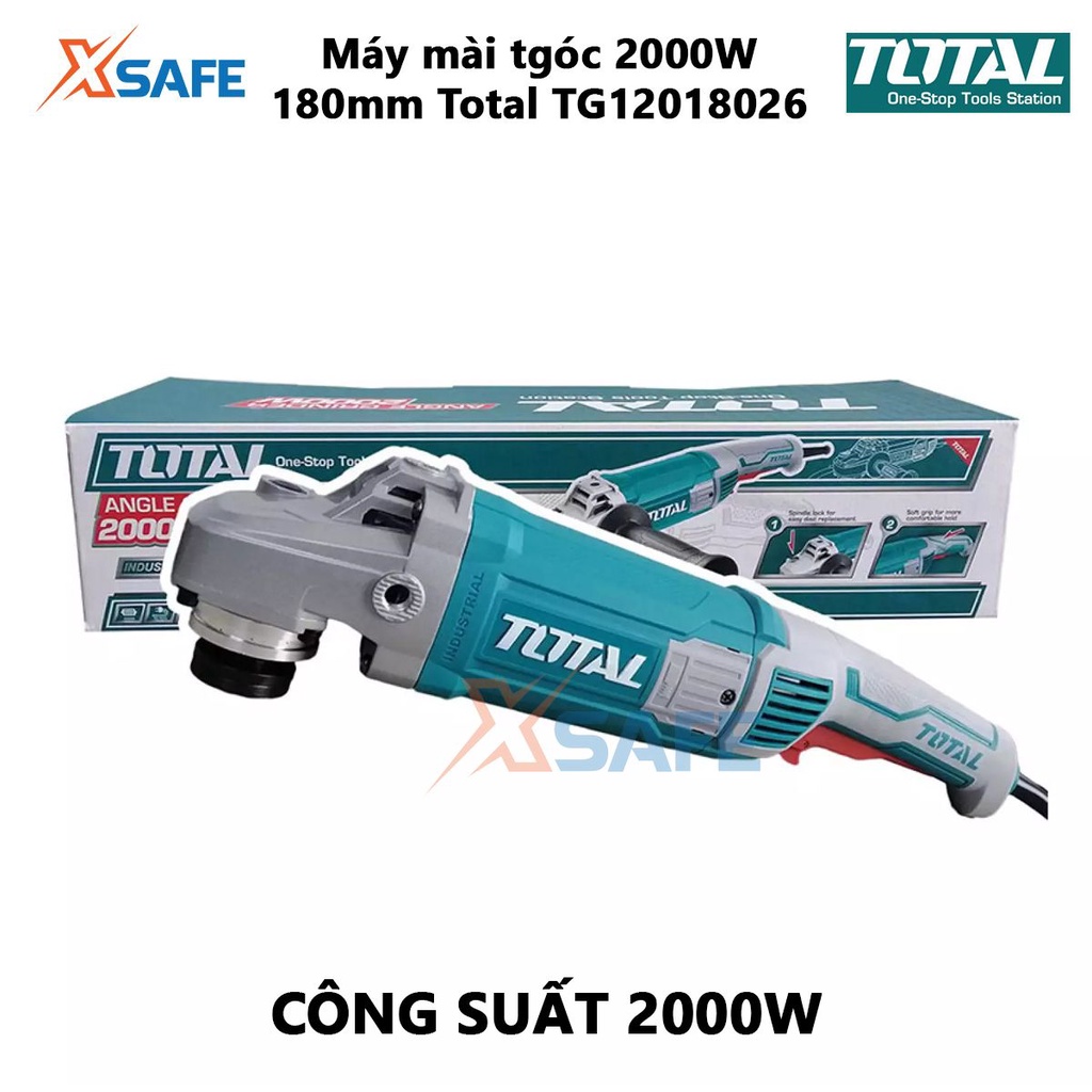 Máy mài góc cầm tay TOTAL TG12018026 Máy mài 2000W Điện áp sử dụng 220V-240V, nhỏ gọn, siêu bền [XSAFE]