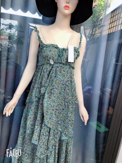 Đầm voan maxi tầng kiểu lạ