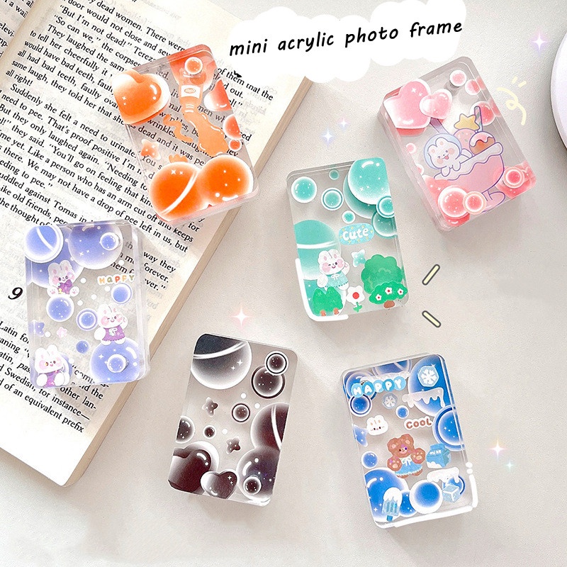 Khung Ảnh Từ Tính 1 Inch DIY Dễ Thương Để Trưng Bày Thẻ Hình Thần Tượng