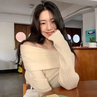 HANNY A99 Áo len trễ vai be mỏng
