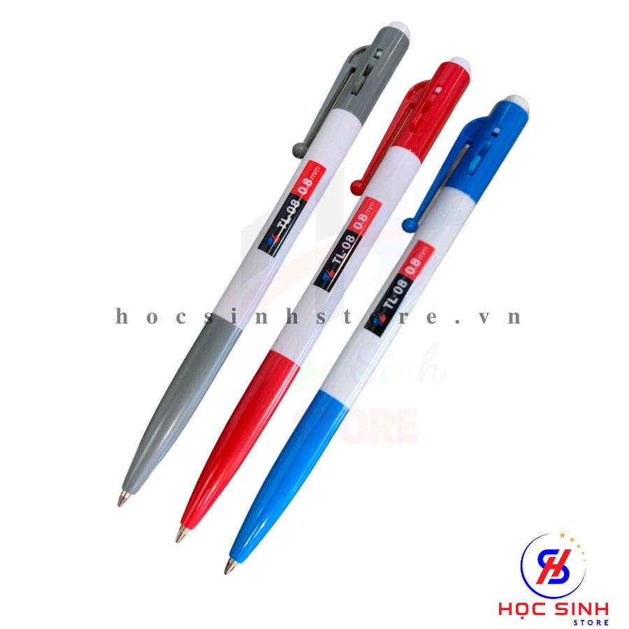 Hộp 20 cây Bút Bi Thiên Long ngòi 0.8mm TL-08 ( Xanh, đỏ, đen )