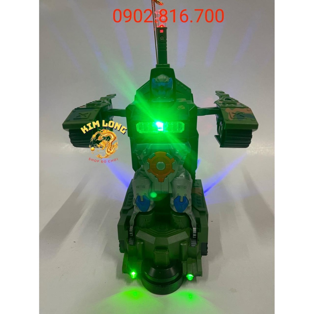 Đồ chơi lồng đèn trung thu hình ROBOT BIẾN HÌNH XE TĂNG cho bé trai tặng kèm pin có nhạc đèn quà tặng trung thu