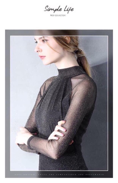 Áo nhũ cổ cao | BigBuy360 - bigbuy360.vn