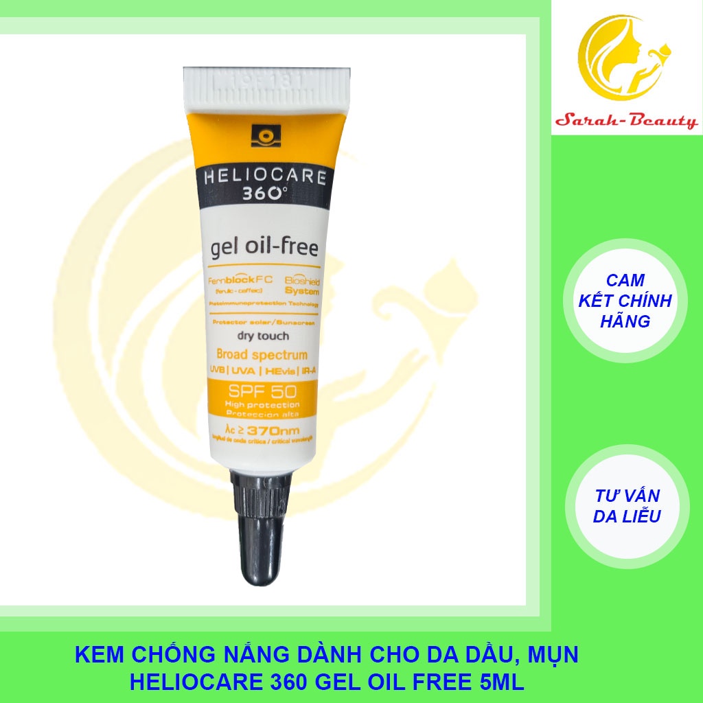 KEM CHỐNG NẮNG   HELIOCARE GEL OIL FREE 360, WATER GEL 360  3ML