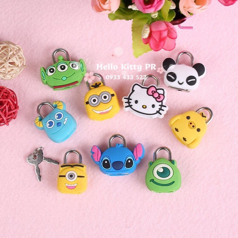 Ổ KHÓA MINI HELLO KITTY DOREMON DORAEMON