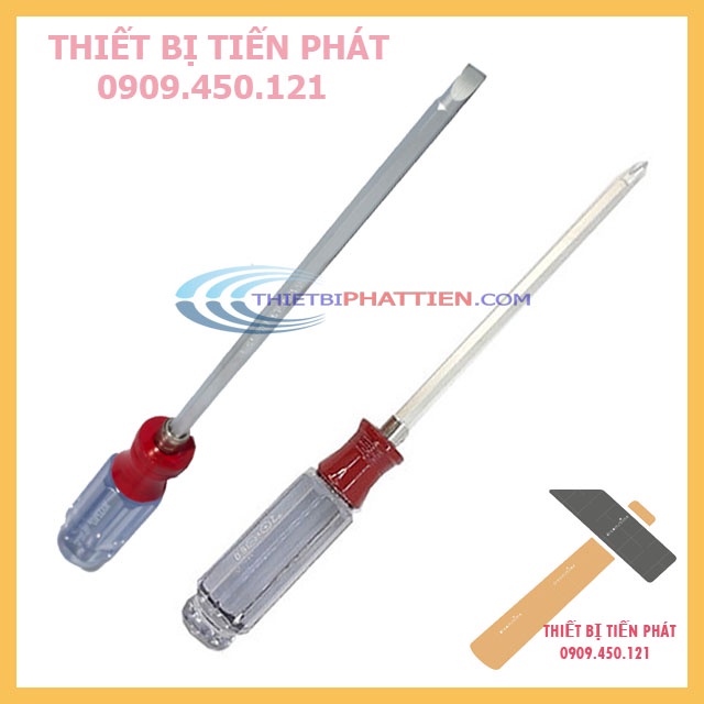 Tuốc Nơ Vít, Tua Vít 2 Đầu Cán Trong Suốt Yelang Đổi Đầu Bake +, Dẹp - Cao Cấp 6x100mm, 6x150mm, 6x200mm (Chính Hãng)