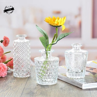 Lọ hoa thủy tinh trong suốt EVELYN LH056 họa tiết vân nổi