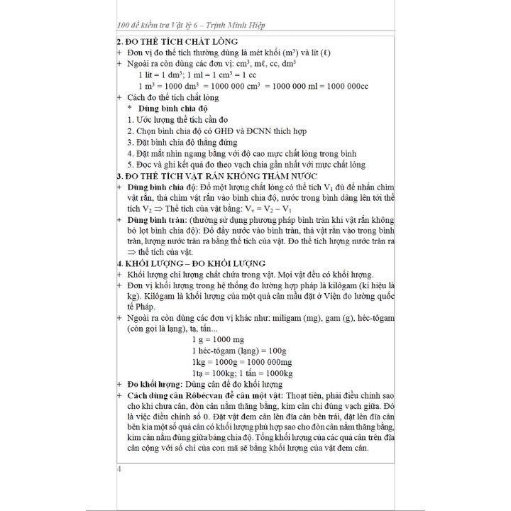 Sách - 100 Đề Kiểm Tra Vật Lý 6 (Biên Soạn Theo Chương Trình Mới)