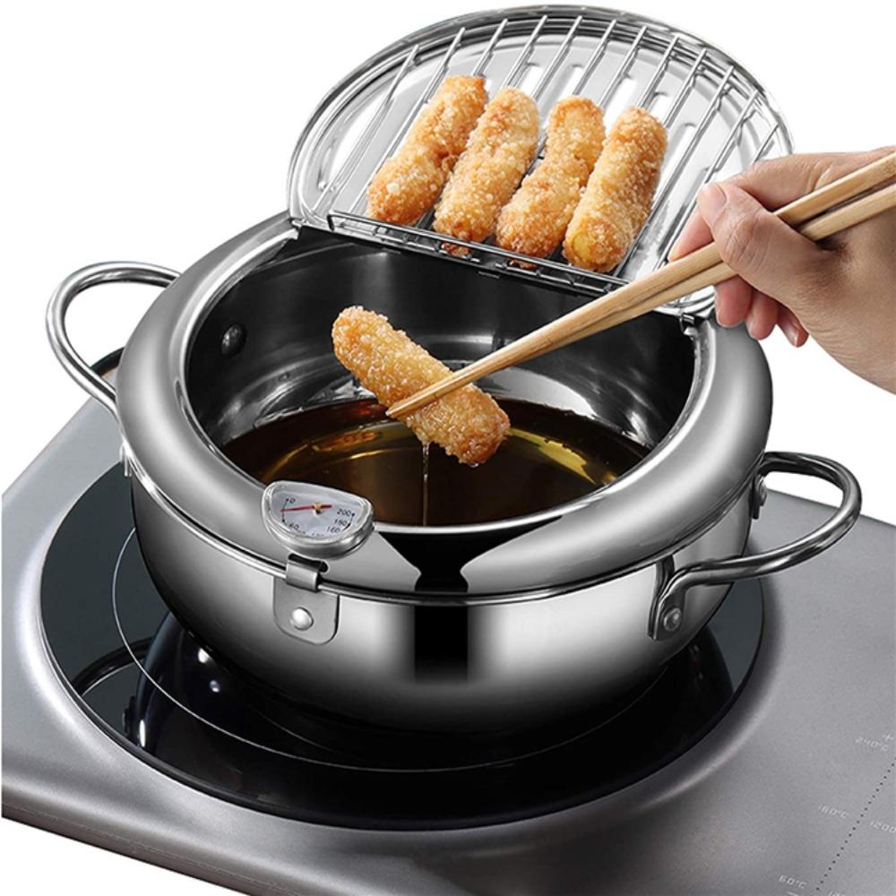 Nồi Chiên Bằng Thép Không Gỉ 304 20 / 24CM Phong Cách Nhật Bản
