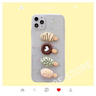 Ốp điện thoại mềm in hình que kem 3D trong suốt cho IPhone 11 Pro Max X XS XR XSMax 8 7 6 6s Plus