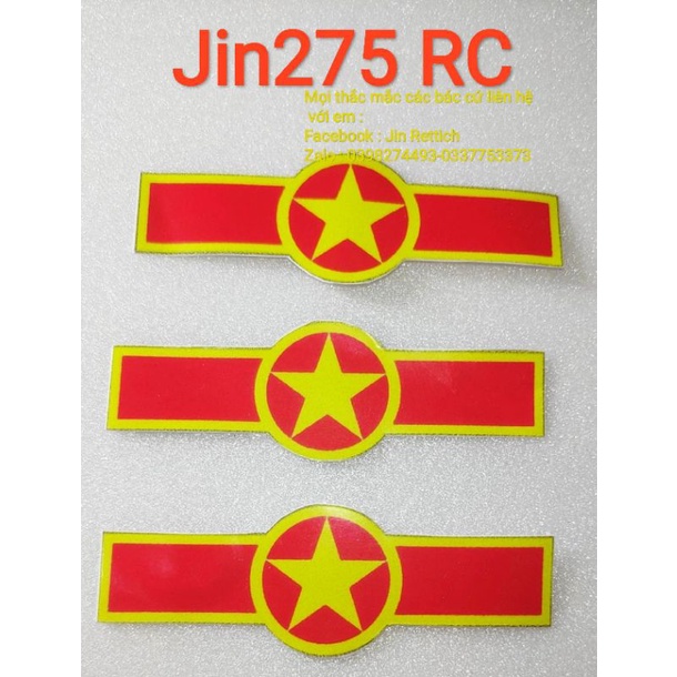 Sitcker , miếng dán, decal trang trí máy bay hình huy hiệu không quân Việt Nam