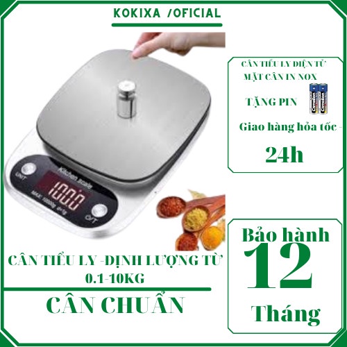 Cân tiểu ly điện tử nhà bếp mini định lượng từ 1gram đến 5kg làm bánh cân thực phẩm chính xác cao