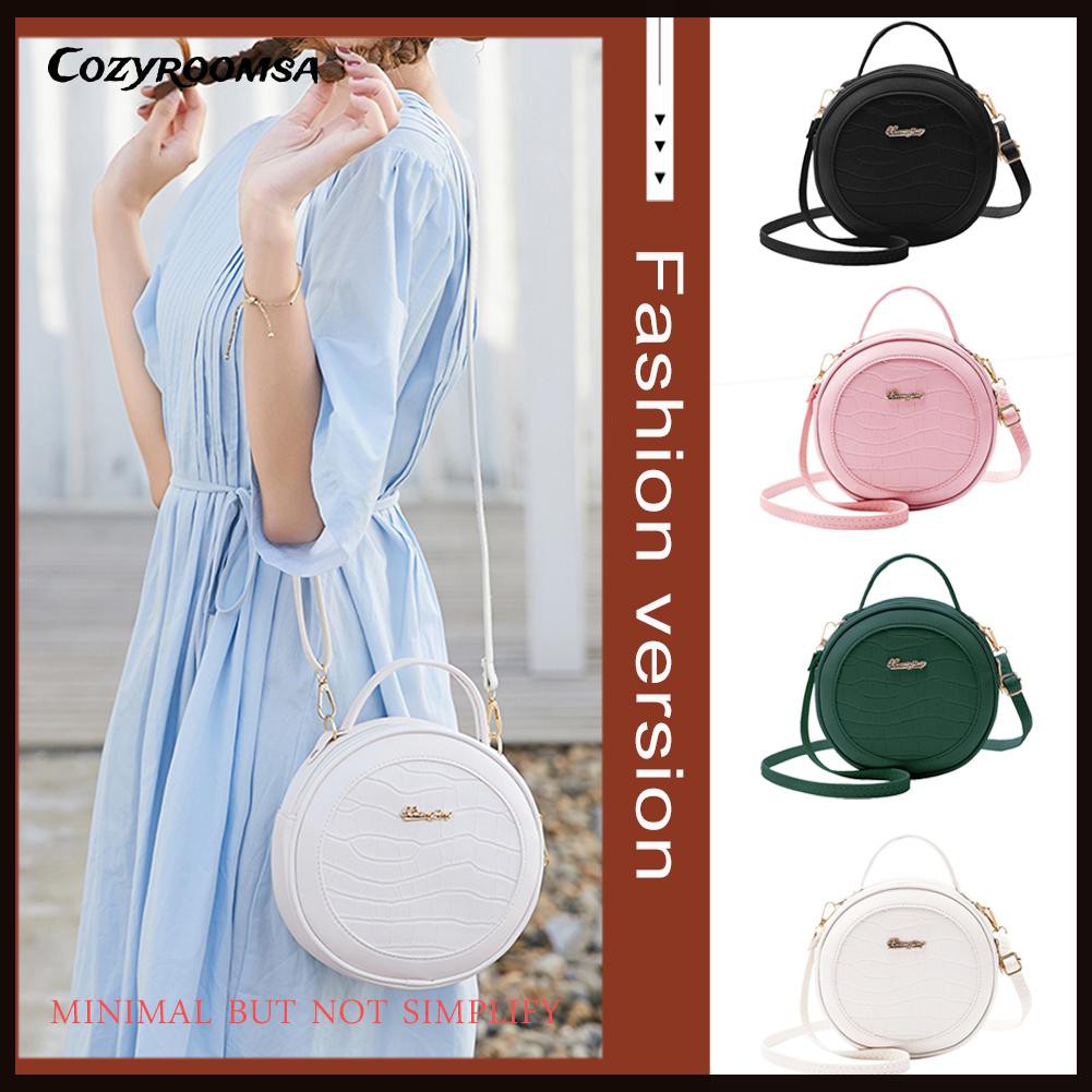 Túi Xách Da Pu Dạng Tròn Thời Trang Cho Nữ