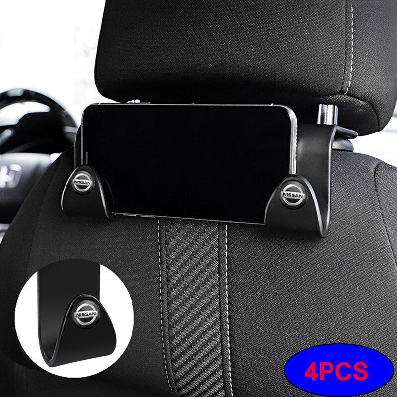 Set 4 Móc Treo Đồ Gắn Lưng Ghế Ngồi Xe Hơi Nissan Grand Livina X-trail Navara Almera Sentra Sylphy Kicks GTR