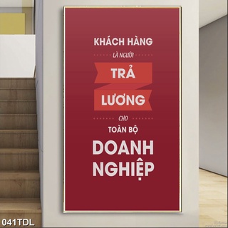 Decal slogan khách hàng là người trả lương...