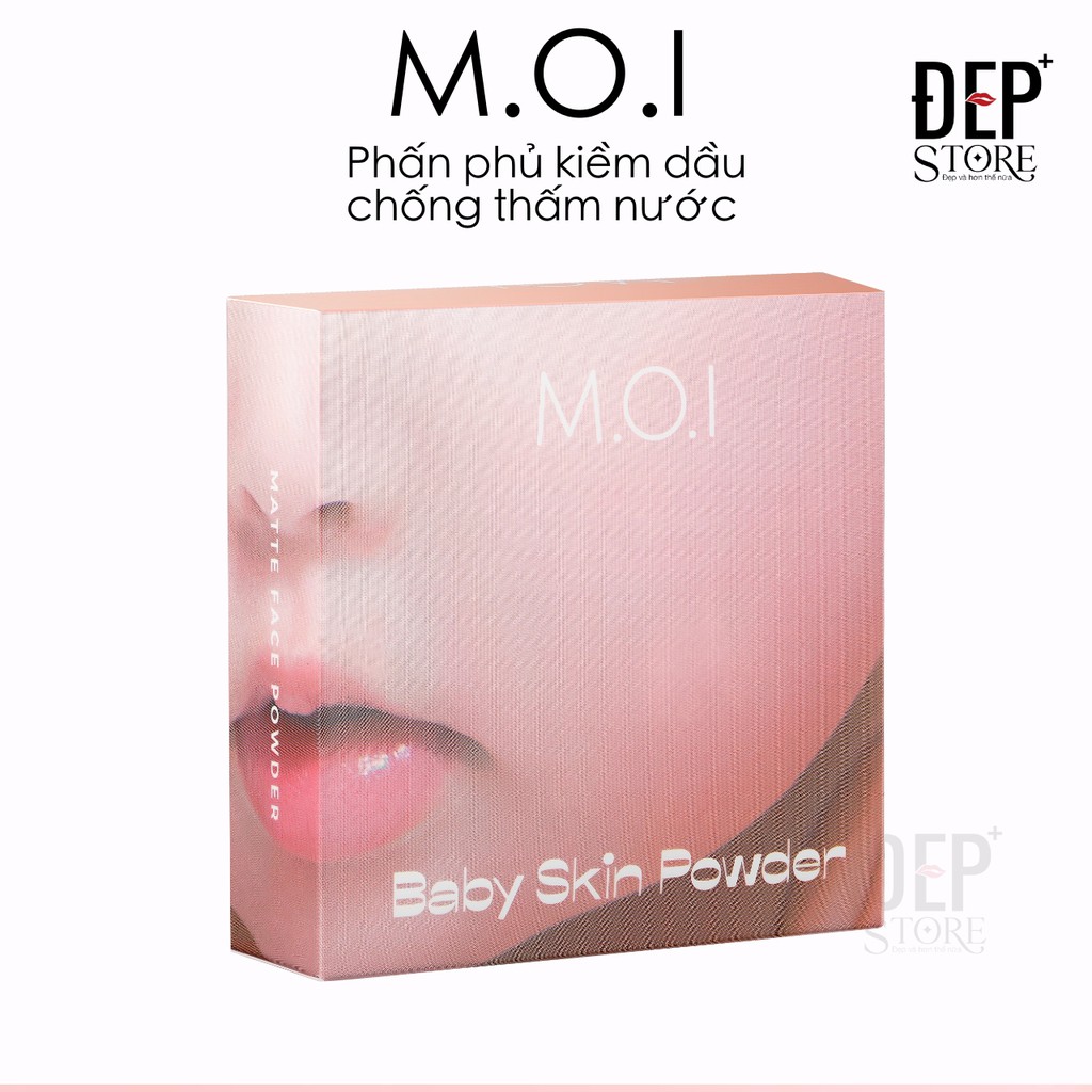  Phấn Phủ M.O.I kiềm dầu kháng nước Baby Skin Powder - Tone tự nhiên