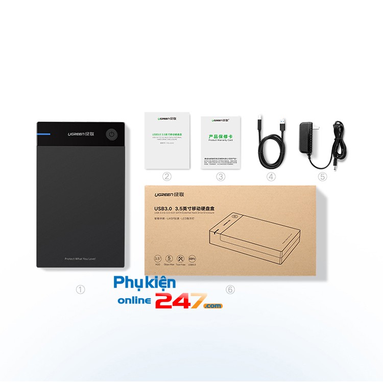 Box đựng ổ cứng PC HDD 3.5 Sata to USB 3.0 làm ổ cứng di động | BigBuy360 - bigbuy360.vn