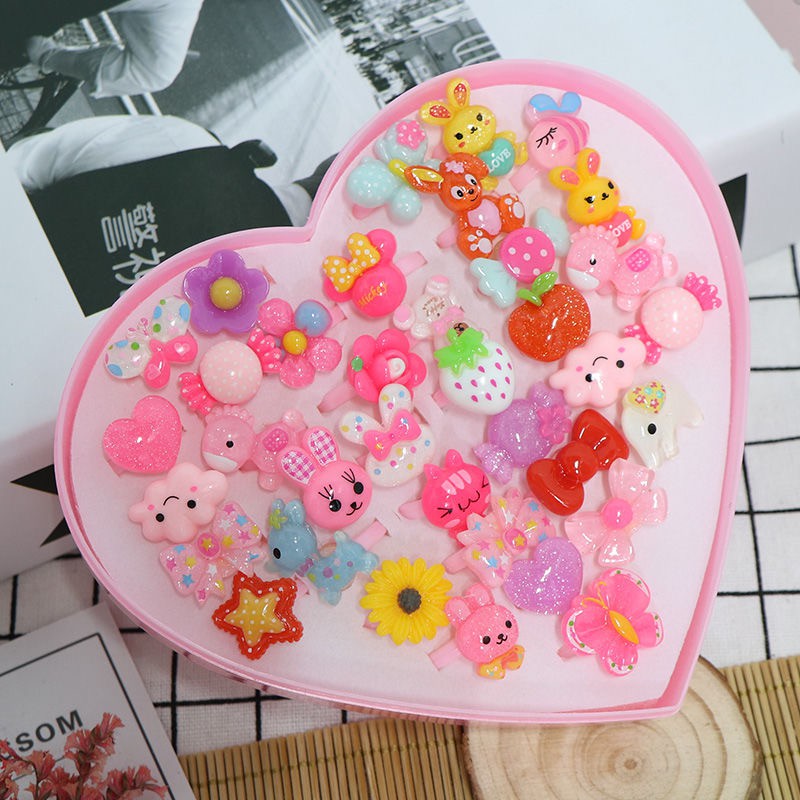 Bộ 10 Nhẫn Có Mặt Kiểu Hoạt Hình Dễ Thương Phong Cách Hàn Quốc