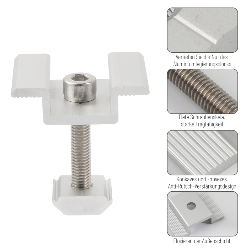 Set 12 Kẹp Giữ Tấm Pin Năng Lượng Mặt Trời Tiện Dụng