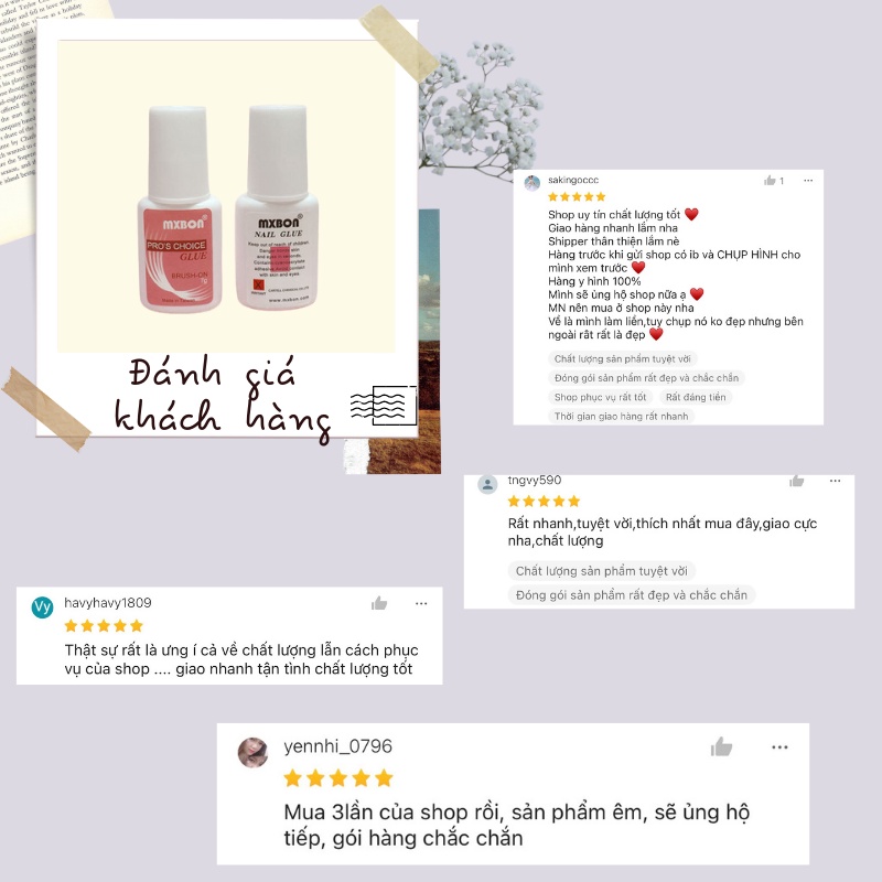 Keo Mxbon 7g keo gắn móng giả