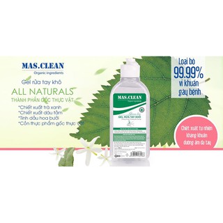 Cồn sát trùng nước rửa tay khô MAS.CLEAN (dạng gel)