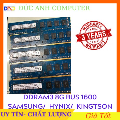 [Mã ELMS05 giảm 5% đơn 300k]Ram DDR3 Ram DDR3 8G/1600 1600 3L Hàng Máy Bộ Mỹ - Không Kén Main, BH 36 Tháng | WebRaoVat - webraovat.net.vn