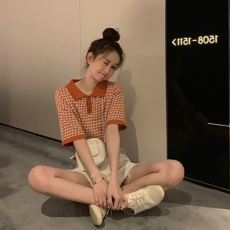 Áo Thun Croptop Ngắn Tay Thời Trang Hàn Quốc 2021 Cho Nữ