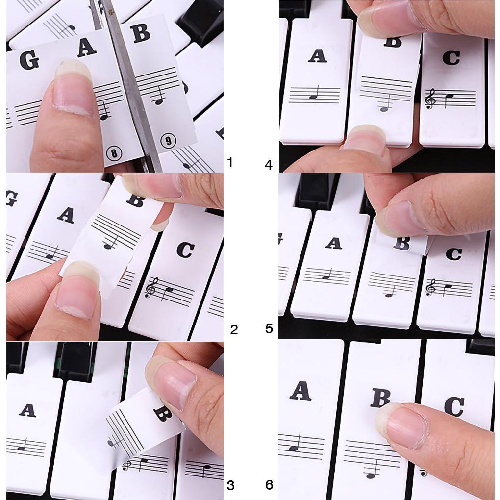 Giấy Dán Ghi Chú PVC Cho Bàn Phím Đàn Piano Điện Tử