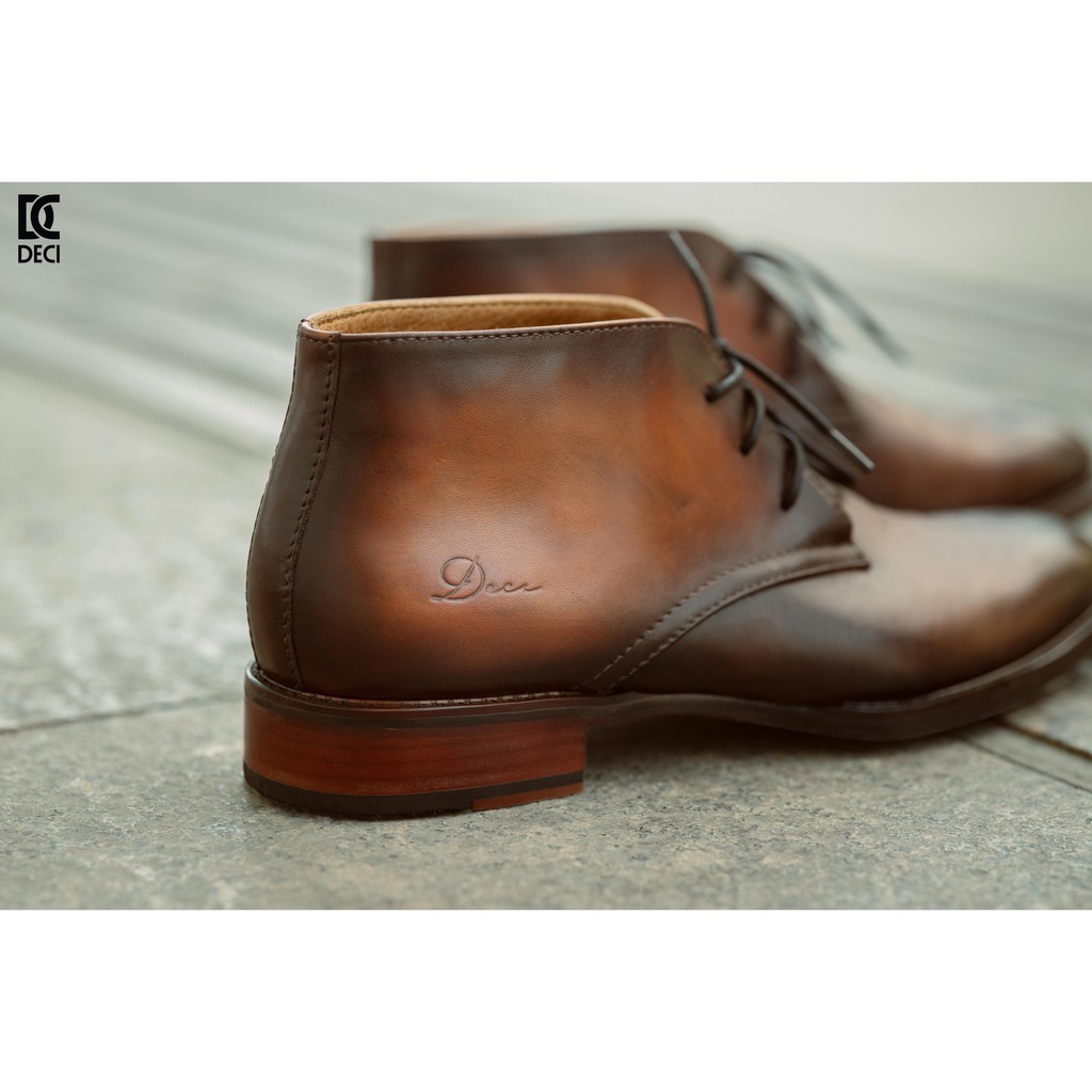 Giày tây công sở DECI màu nâu dòng giày CHUKKA BOOTS AH