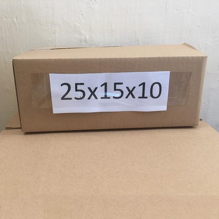 thùng hộp carton bìa giấy đóng gói hàng kích thước 25x15x10 giá rẻ tận xưởng giao hỏa tốc nhận hàng ngay